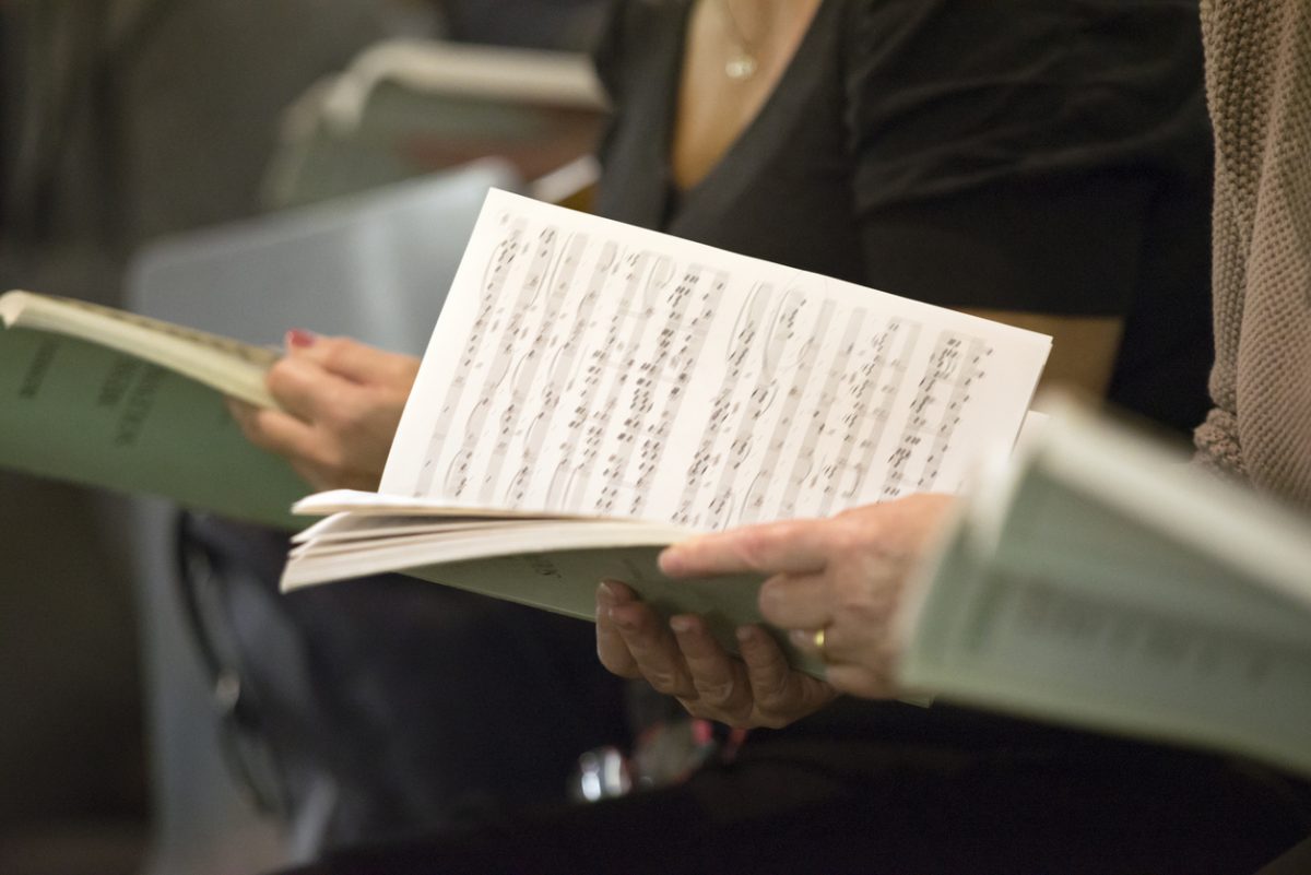 Open music book